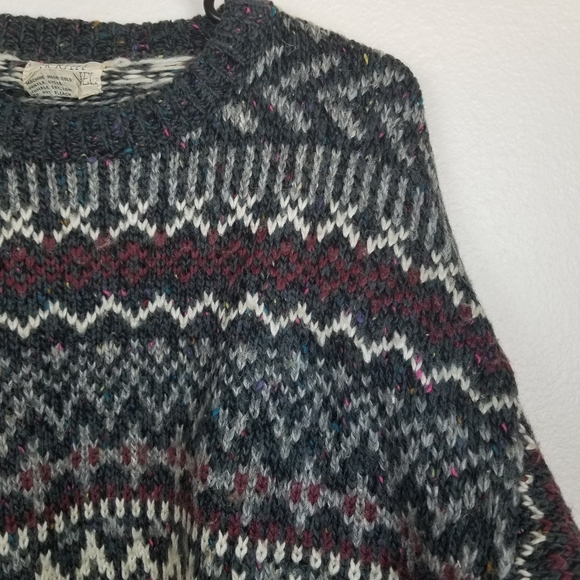 Vintage south channel Christmas gray wool sweater - Picture 3 of 8